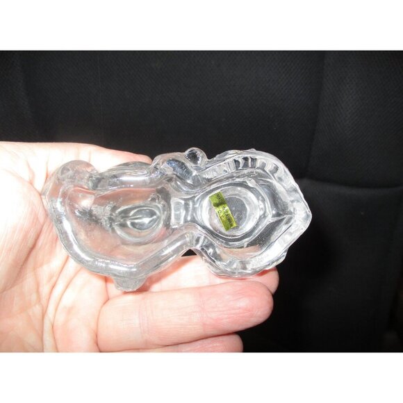 Teddy Bear Christmas Tapered Candle holder Holiday Décor clear glass - Picture 6 of 7